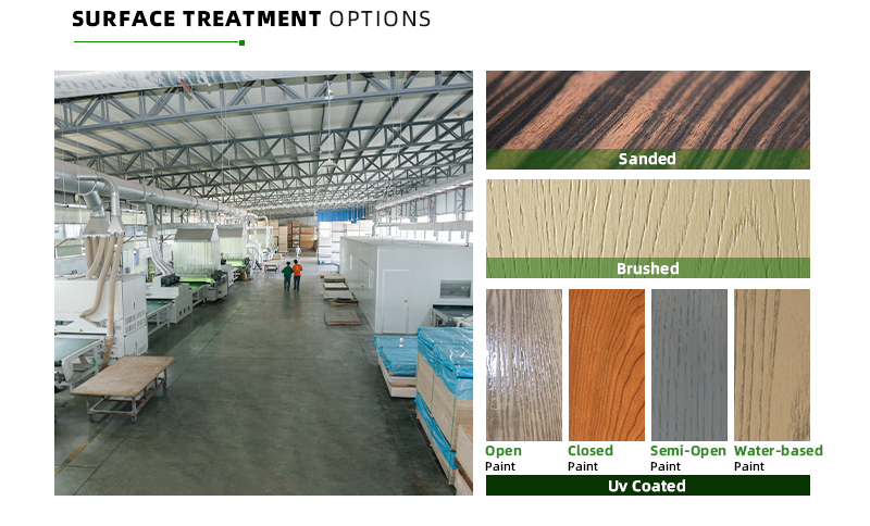 Wood veneer panel surface treatment options